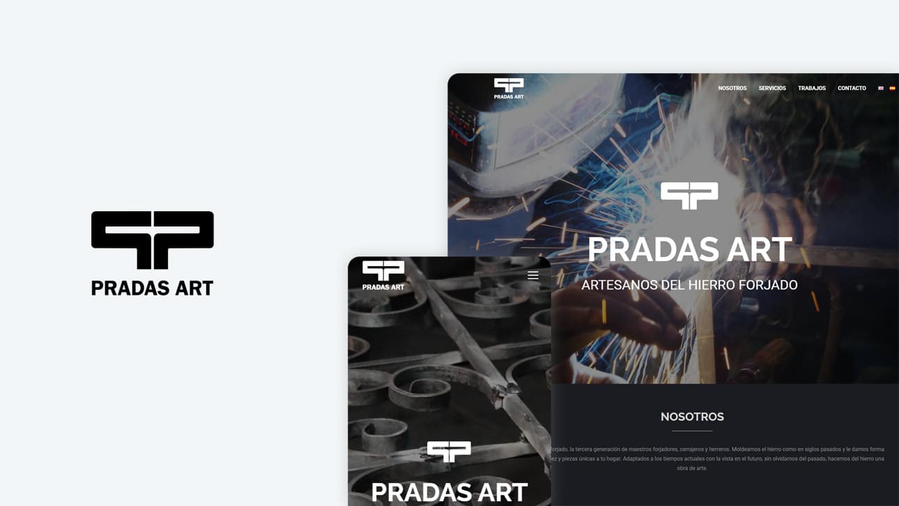 Diseño de página web para Pradas Art en Mallorca