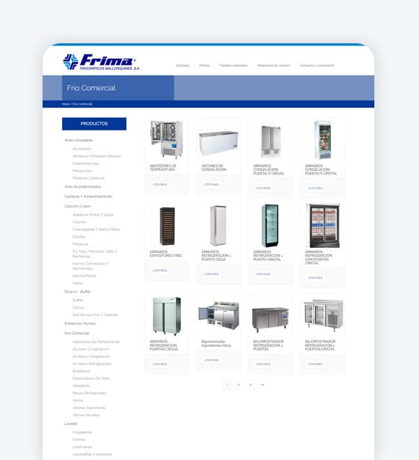 Proyecto diseño web - Frimasa