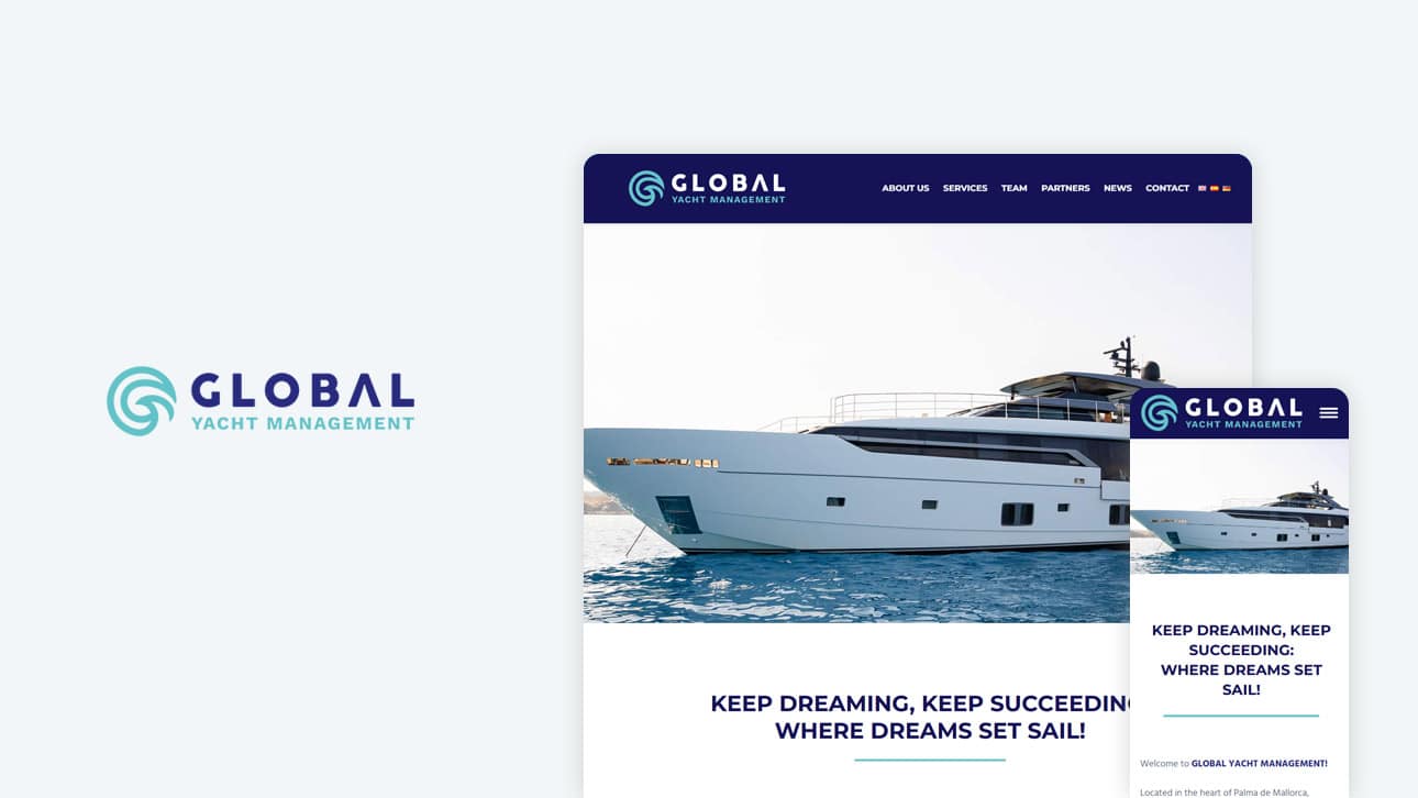 Diseño página web Global Yacht Management